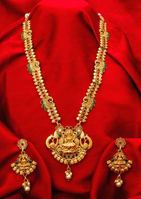 multicolor Traditinal Gold Plated Alloy Necklace 1