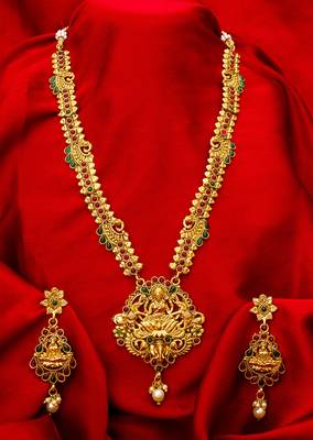 multicolor Traditinal Gold Plated Alloy Necklace 1