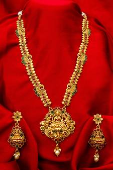 multicolor Traditinal Gold Plated Alloy Necklace