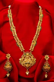 multicolor Traditinal Gold Plated Alloy Necklace