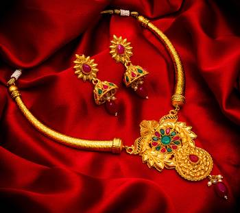 Traditinal Gold Plated Coppers Necklace 1