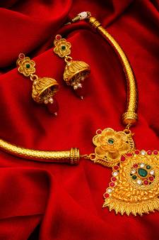 Traditinal Gold Plated Coppers Necklace