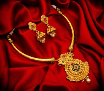 Traditinal Gold Plated Coppers Necklace 1
