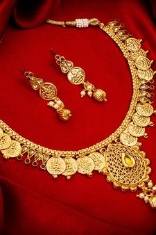 multicolor Traditinal Gold Plated Alloy Necklace