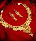 multicolor Traditinal Gold Plated Alloy Necklace