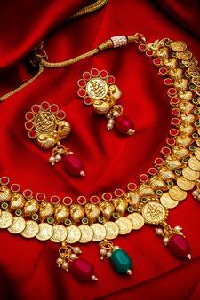 multicolor Traditinal Gold Plated Alloy Necklace