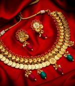 multicolor Traditinal Gold Plated Alloy Necklace