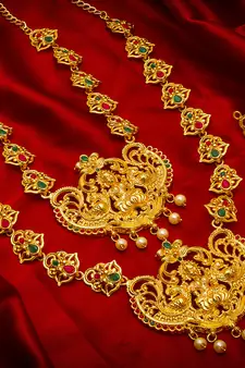 multicolor Traditinal Gold Plated Alloy Necklace