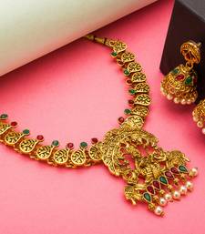 multicolor Traditinal Gold Plated Alloy Necklace
