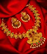 multicolor Traditinal Gold Plated Alloy Necklace