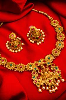 multicolor Traditinal Gold Plated Alloy Necklace