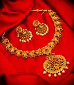 multicolor Traditinal Gold Plated Alloy Necklace