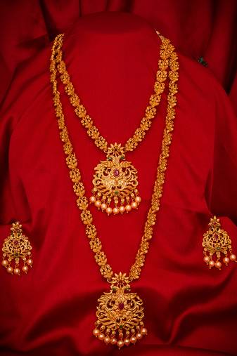 multicolor Traditinal Gold Plated Alloy Necklace