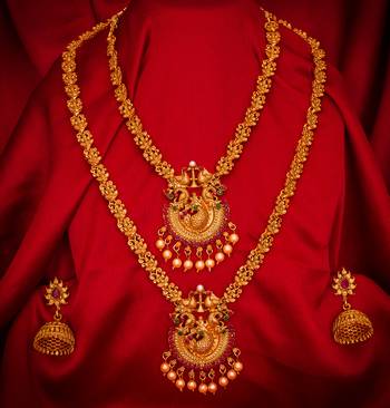 multicolor Traditinal Gold Plated Alloy Necklace 1