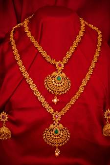 multicolor Traditinal Gold Plated Alloy Necklace