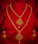 multicolor Traditinal Gold Plated Alloy Necklace