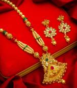 multicolor Traditinal Gold Plated Alloy Necklace