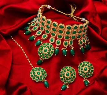 multicolor Traditinal Gold Plated Alloy Necklace 1