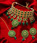 multicolor Traditinal Gold Plated Alloy Necklace