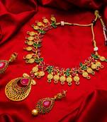 multicolor Traditinal Gold Plated Alloy Necklace