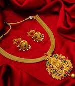 multicolor Traditinal Gold Plated Alloy Necklace