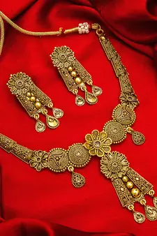 multicolor Traditinal Gold Plated Alloy Necklace