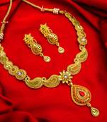 multicolor Traditinal Gold Plated Alloy Necklace