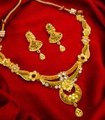 multicolor Traditinal Gold Plated Alloy Necklace