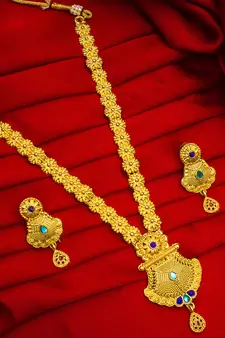 multicolor Traditinal Gold Plated Alloy Necklace