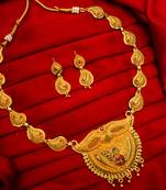 multicolor Traditinal Gold Plated Alloy Necklace