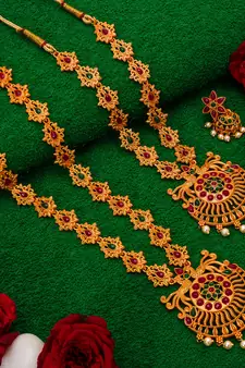 multicolor Traditinal Gold Plated Alloy Necklace