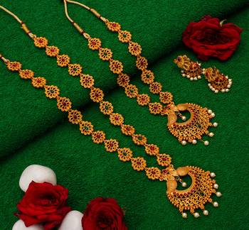 multicolor Traditinal Gold Plated Alloy Necklace 1