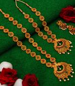 multicolor Traditinal Gold Plated Alloy Necklace