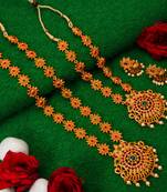 multicolor Traditinal Gold Plated Alloy Necklace