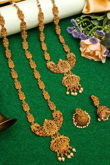 multicolor Traditinal Gold Plated Alloy Necklace