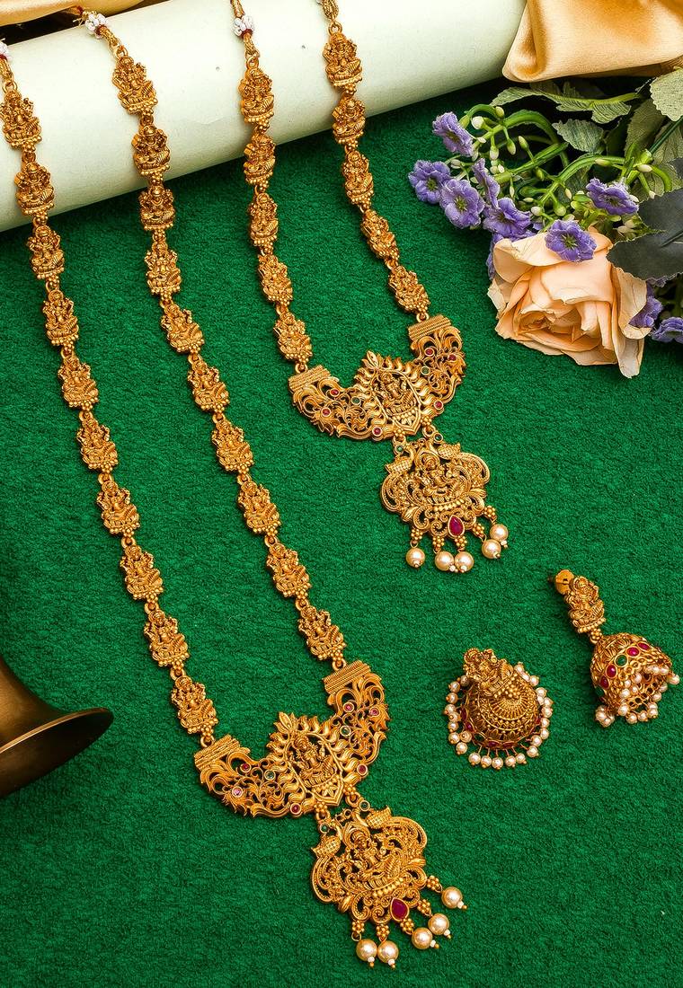 multicolor Traditinal Gold Plated Alloy Necklace