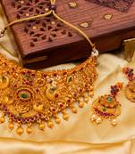 multicolor Traditinal Gold Plated Alloy Necklace
