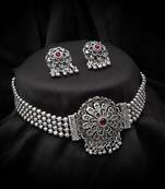 multicolor Traditinal silver Plated Alloy Necklace