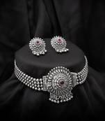 multicolor Traditinal  silver Plated Alloy Necklace