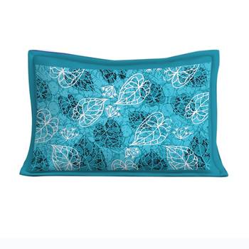Cotton Double Bedsheet Multi Pan Print with 2 Pillow Cover (Size - 90" X 100", Color - Light Blue) 2