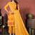yellow banarasi silk woven top & bottom with  dupatta