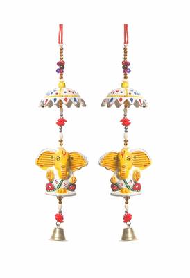 BK Creation Paper Mache Door Hanging (48 cm, White) 1