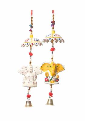 BK Creation Paper Mache Door Hanging (48 cm, White) 2