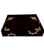 Lalhaveli Tray in MDF Serving Tray for Home & Dining Table Housewarming Gift Tea Coffee Serving Spoon Fork Holder Drawer