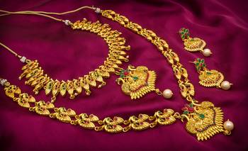 multicolor Traditinal Gold Plated Alloy Necklace 1