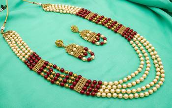 multicolor Traditinal Gold Plated Alloy Necklace 1