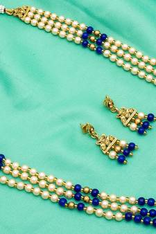 multicolor Traditinal Gold Plated Alloy Necklace