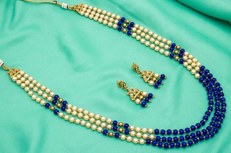 multicolor Traditinal Gold Plated Alloy Necklace