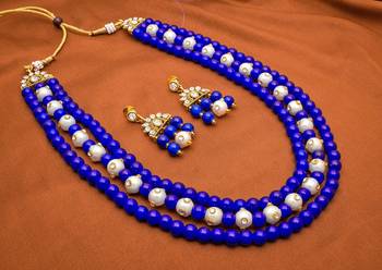 multicolor Traditinal Gold Plated Alloy Necklace 1