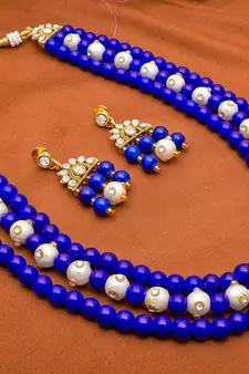 multicolor Traditinal Gold Plated Alloy Necklace